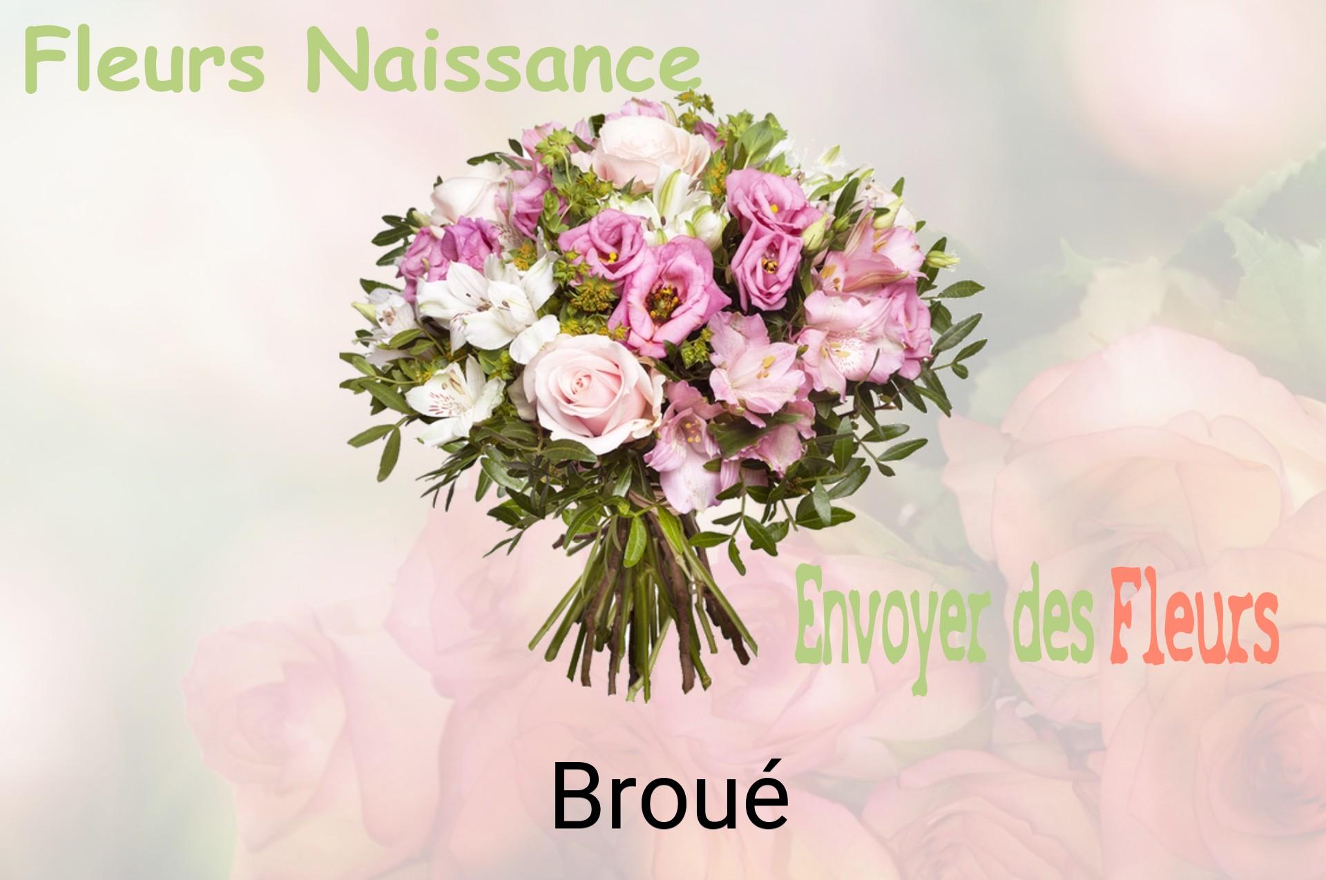 Bouquet de fleurs de naissance livré à Broué