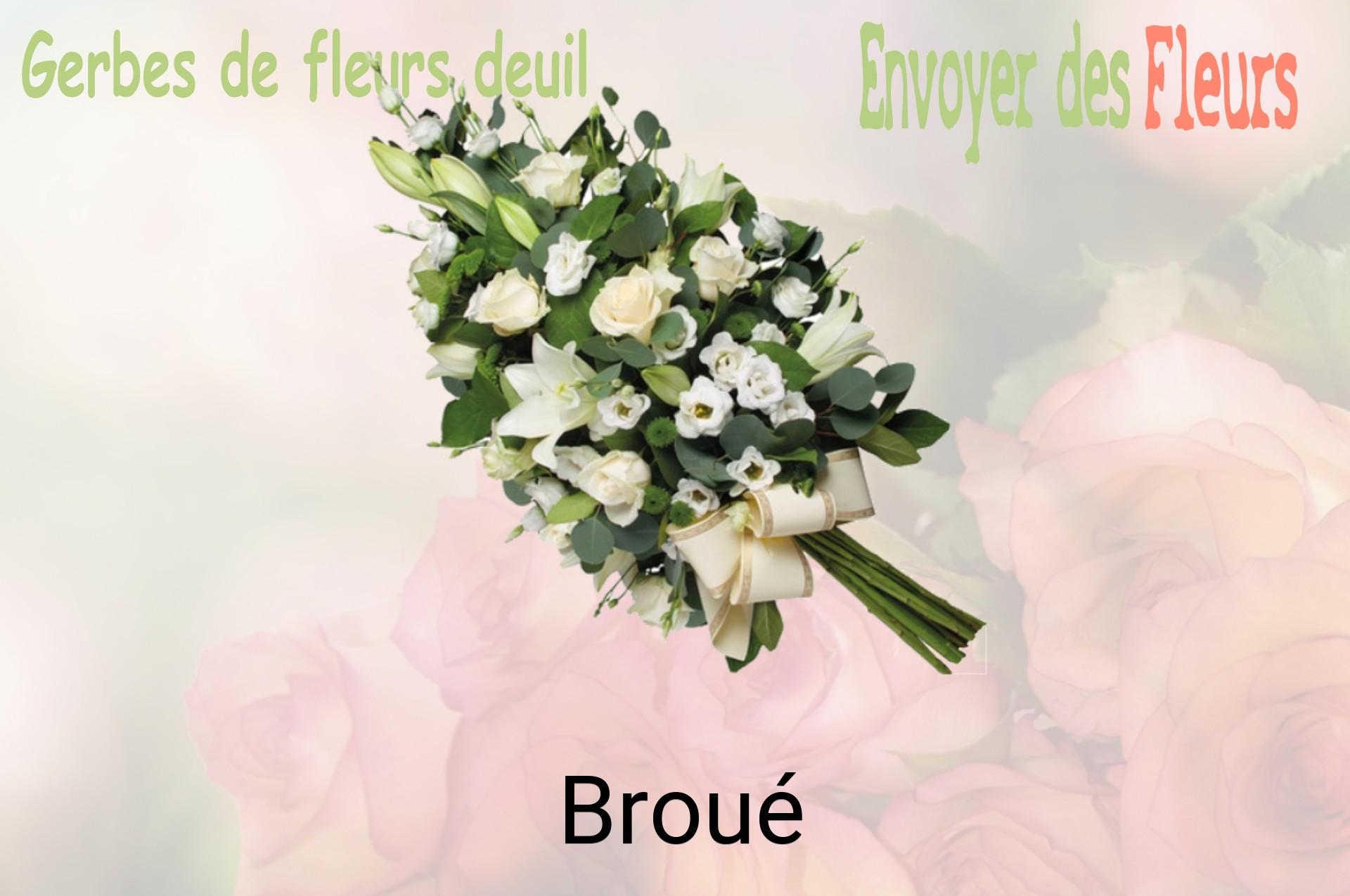 Gerbe de fleurs de deuil livrée à Broué